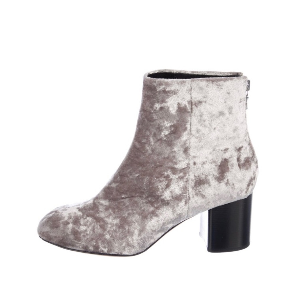Rag & Bone Drea silver velvet boot